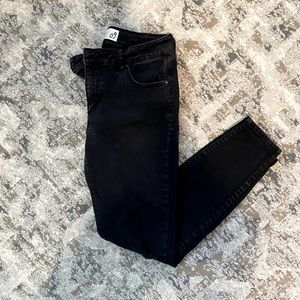 Black Denim Mid-rise Jeans